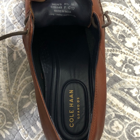 Men’s NWOT Cole Haan Brown Dress Shoes With Lace - Picture 7 of 8
